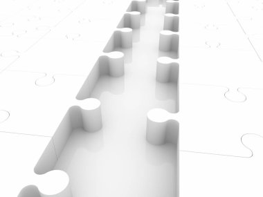 Puzzle parçaları arasında boş satır