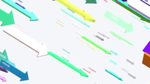 Moving Arrows Various Colors — Stock Video