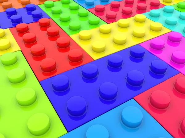 Kleurrijke Oppervlak Van Speelgoed Bricks Afbeelding — Stockfoto
