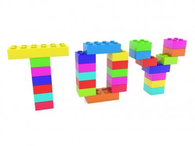 Oyuncak bricks.3d örnek inşa oyuncak kavramı