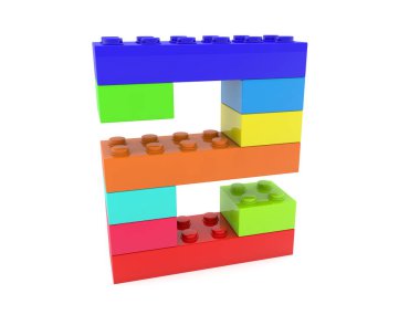 Oyuncak bricks.3d örnek inşa iki numaralı