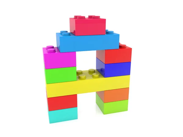 Dopis Koncepce Postavené Hraček Bricks Obrázek — Stock fotografie