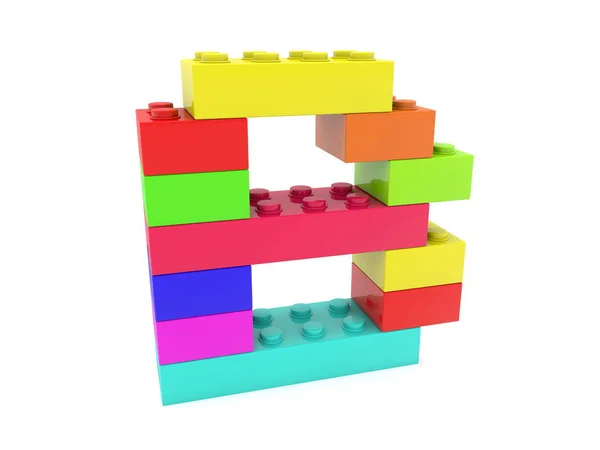 Letter Concept Built Toy Bricks Illustration — Stock Photo, Image