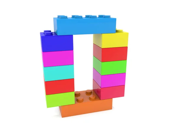 Letter Concept Built Toy Bricks Illustration — Stock Photo, Image