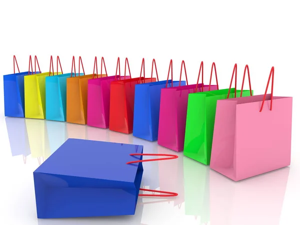 다채로운 쇼핑백의 — 스톡 사진