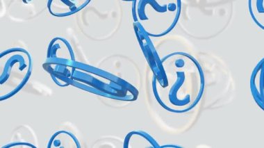 Mavi beyaz üzerinde soru işaretleri