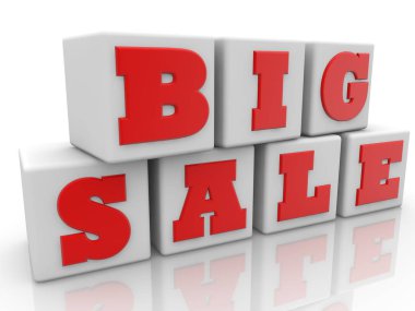 Cubes.3d resimde büyük satış konsepti