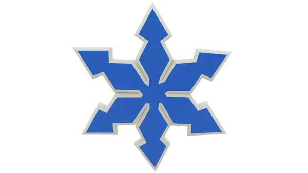 Snowflake Blue White Colors — Stock Photo, Image
