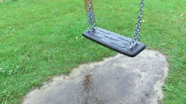 Swings Public Playground Summer — Stock Video