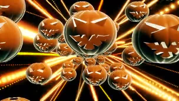 Halloween Pumpkin Head Background — 비디오