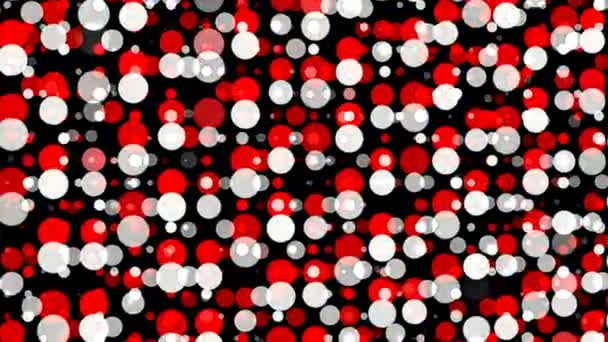 Fundo Abstrato Círculos Brancos Vermelhos — Vídeo de Stock