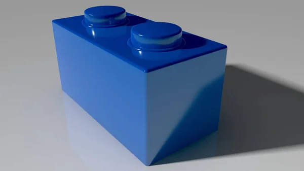 Cubo Brinquedo Cor Azul — Fotografia de Stock