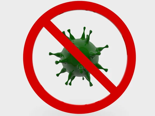 Stop Viruses Concept White — Stock Photo, Image