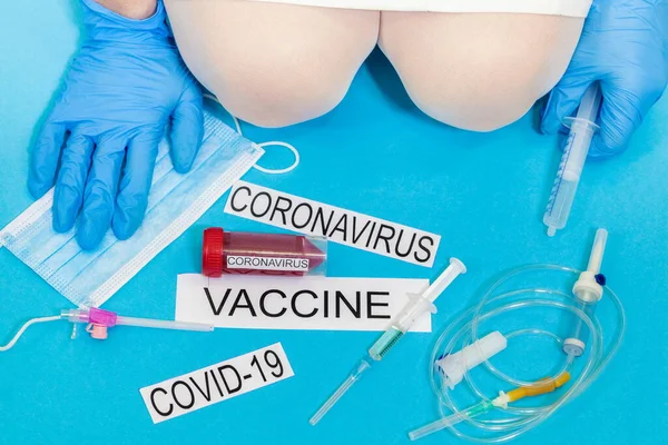 Concetto Coronavirus Campione Sangue Infetto — Foto Stock