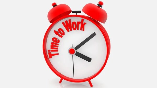 Годинник Нагадування Концепцією Time Work — стокове фото