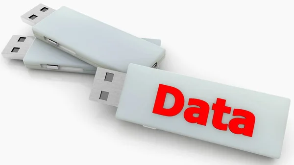 Usb Memory Sticks Data Concept — Stock Photo, Image