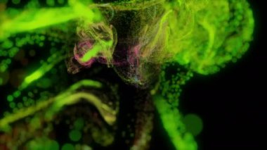 Yeşil ile parlayan soyut arkaplan