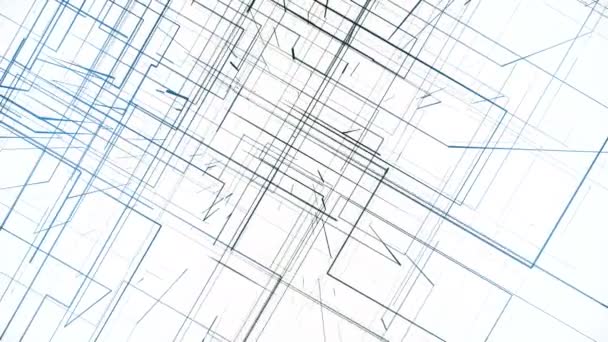 Esquisse abstraite en bleu et noir sur blanc