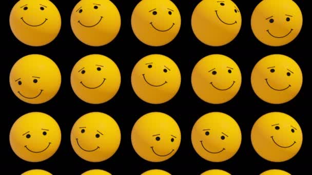 Conceito Personagens Felizes Amarelo — Vídeo de Stock
