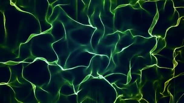 Abstract Flowing Background Green Color Black — Stock Video