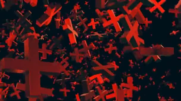 Abstrakt Flygande Föremål Rött — Stockvideo