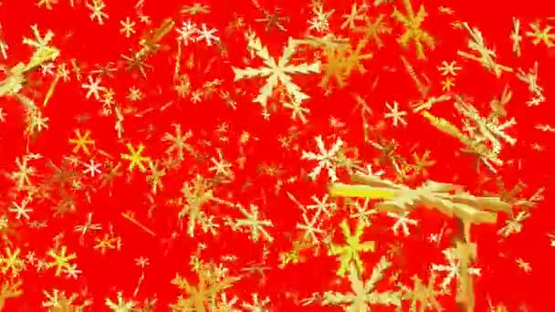 赤を背景にした幸せな新年のコンセプト — ストック動画