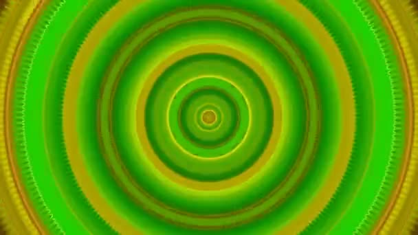 Cercles hypnotiques en vert et jaune