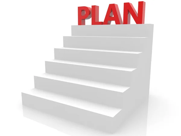 Treppen Mit Plan Konzept — Stockfoto