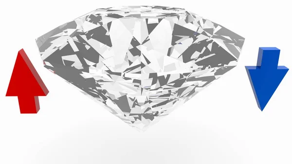 Koncepcja Diamond Dwoma Strzałkami — Zdjęcie stockowe