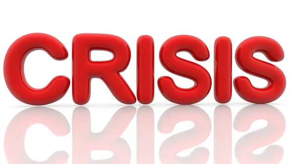 Crisis Concept Red White — Stock Photo, Image