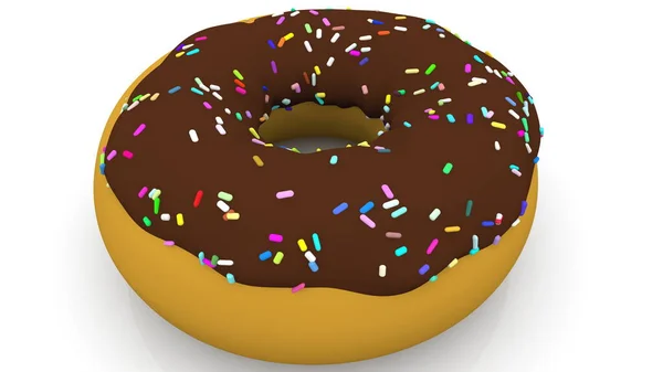 Kleurrijke Heerlijke Donut Met Hagelslag — Stockfoto