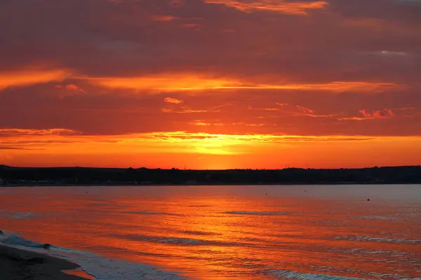 Bulgaarse zonsondergang & Zwarte Zee — Stockfoto