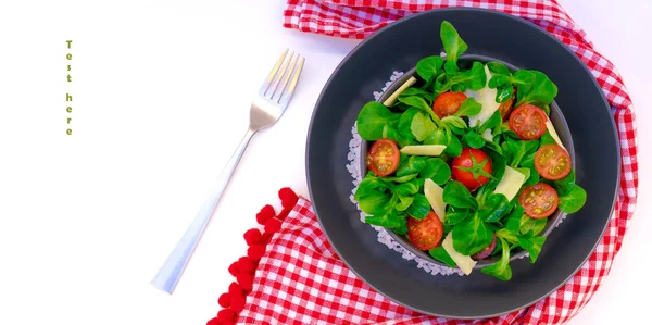 Ensalada Fresca Con Tomates Grano Parmesano —  Fotos de Stock