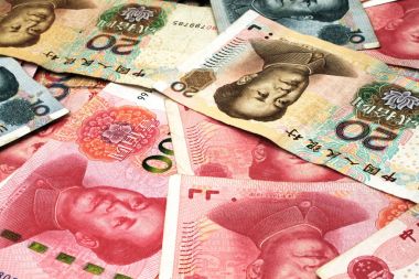Chinese Yuan Currency Close Up clipart