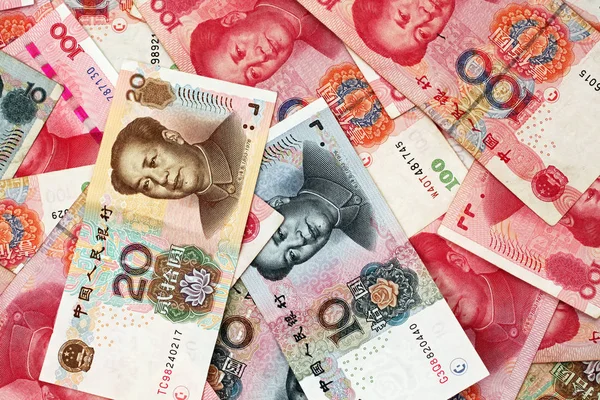 Kinesiska Yuan valutan närbild — Stockfoto