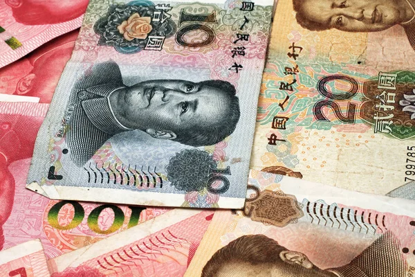 Chinese Yuan Currency Close Up — Stock Photo, Image