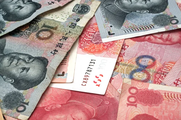 Chinese Yuan Currency Close Up — Stock Photo, Image