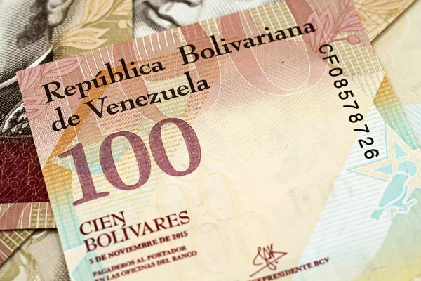 Venezuelan currency close up — Stock Photo, Image