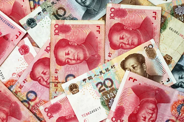 Chinese Yuan Currency Close Up — Stock Photo, Image