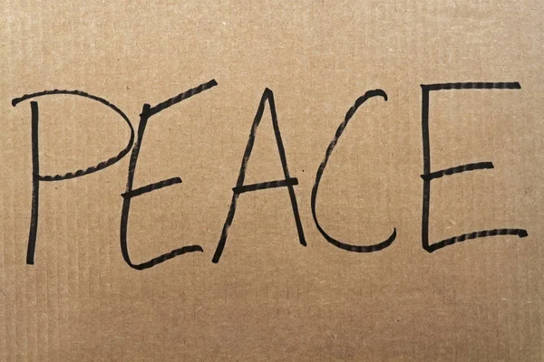 Peace Cardboard Sign