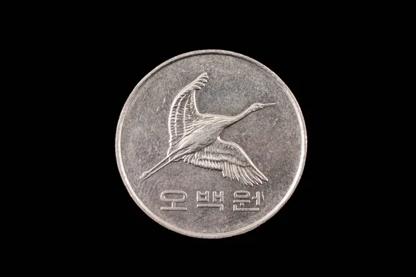 Moneda coreana de 500 won de cerca —  Fotos de Stock