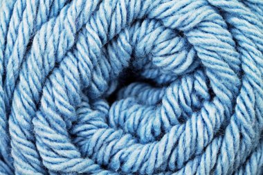 Bebek mavisi iplik doku yakın çekim