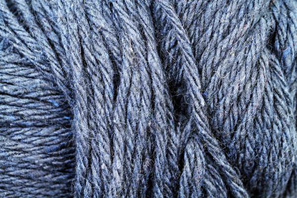 Textura de hilo azul aciano de cerca — Foto de Stock