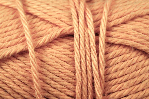 Orange Yarn Texture Close Up — Stock Photo, Image