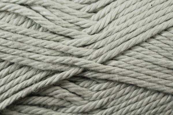 Gray Yarn Texture Close Up — Stock Photo, Image