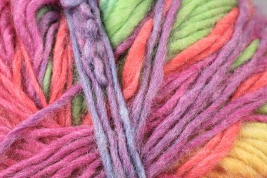 Pastel renkli iplik doku yakın çekim