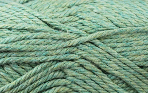 Sage Green Yarn Texture Close Up — Stock Photo, Image