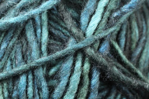 Camouflage Blue Yarn Texture Close Up