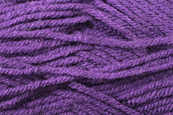 Deep Purple garn textur närbild — Stockfoto