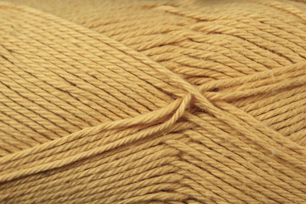 Mustard Yellow Yarn Texture Close Up — Stock Photo, Image